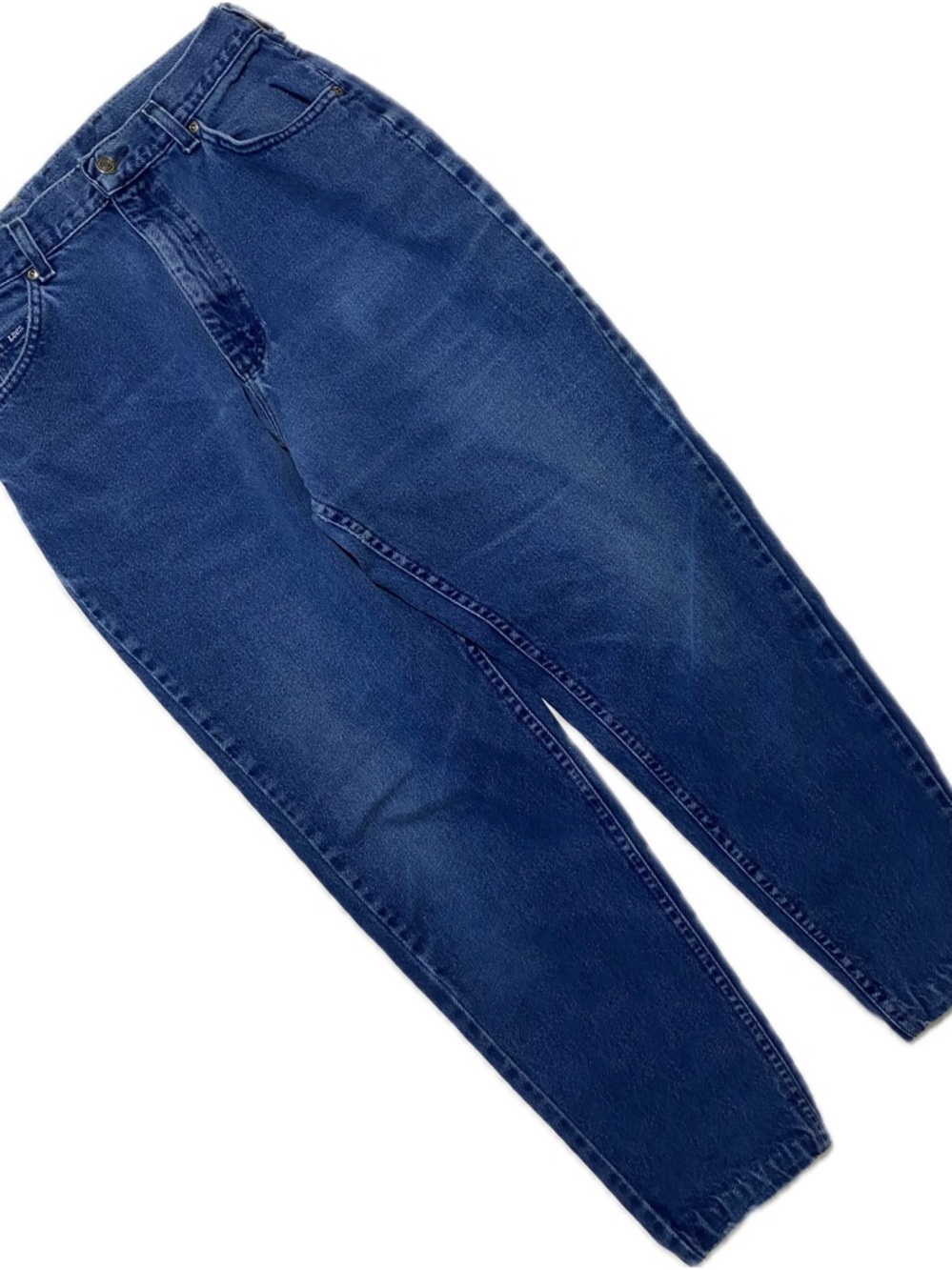 Lee Women's High-Rise Tapered Jeans in Dark Blue size 12